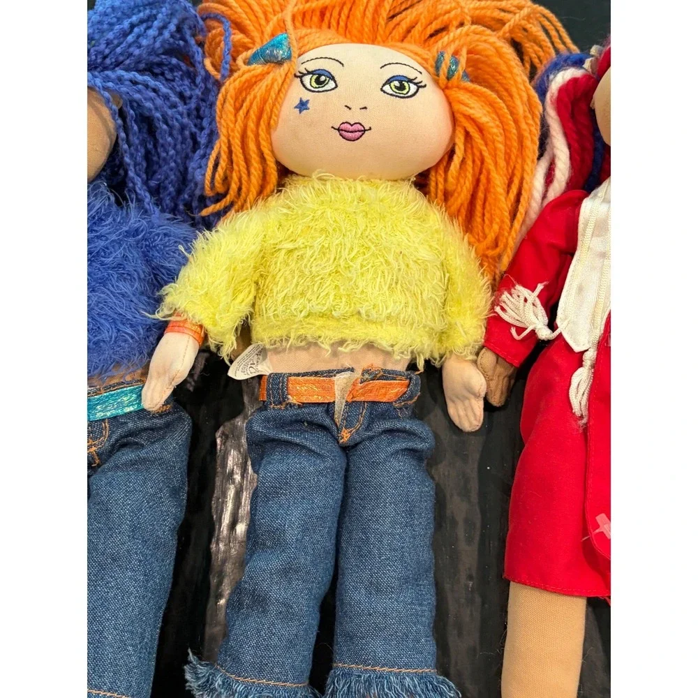 Lot Of 4 The Children's Place PLACE PALS Y2K Soft Cloth Toy Dolls Fair Condition